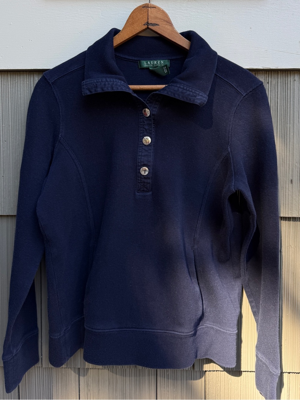 Lauren Ralph Lauren Cotton Snap-Neck Pullover Medium